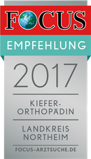 FOCUS-Empfehlungssiegel 2017 „Zahnarzt“ im Landkreis „Lübeck“